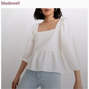 Madewell XS Peplum Top